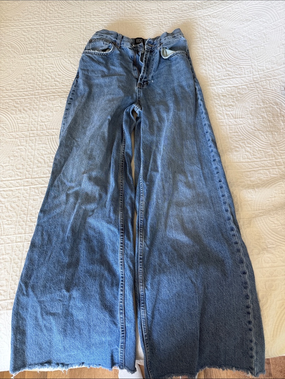 Urban Outfitters Skater Baggy Wide Leg Blue Jeans for Women